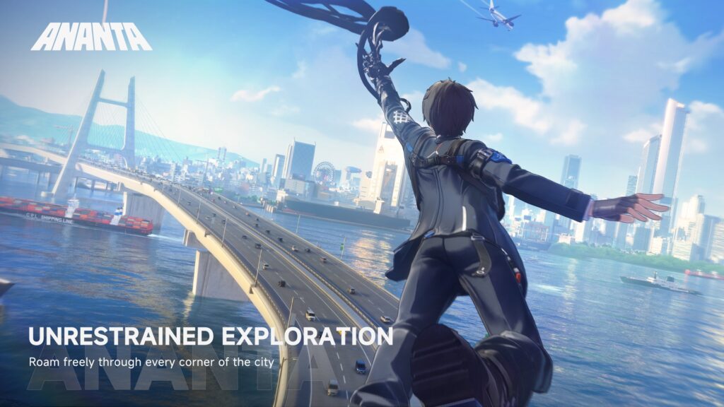 Official Ananta gameplay trailer still captioned 'Unrestrained Exploration' — no photo of an APK install screen exists since the game has not launched